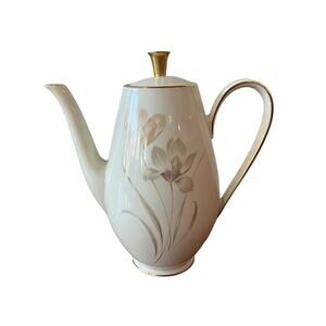 Vintage White Bavarian Porcelain Teapot Corinna Floral Teapot By Alka Bavaria